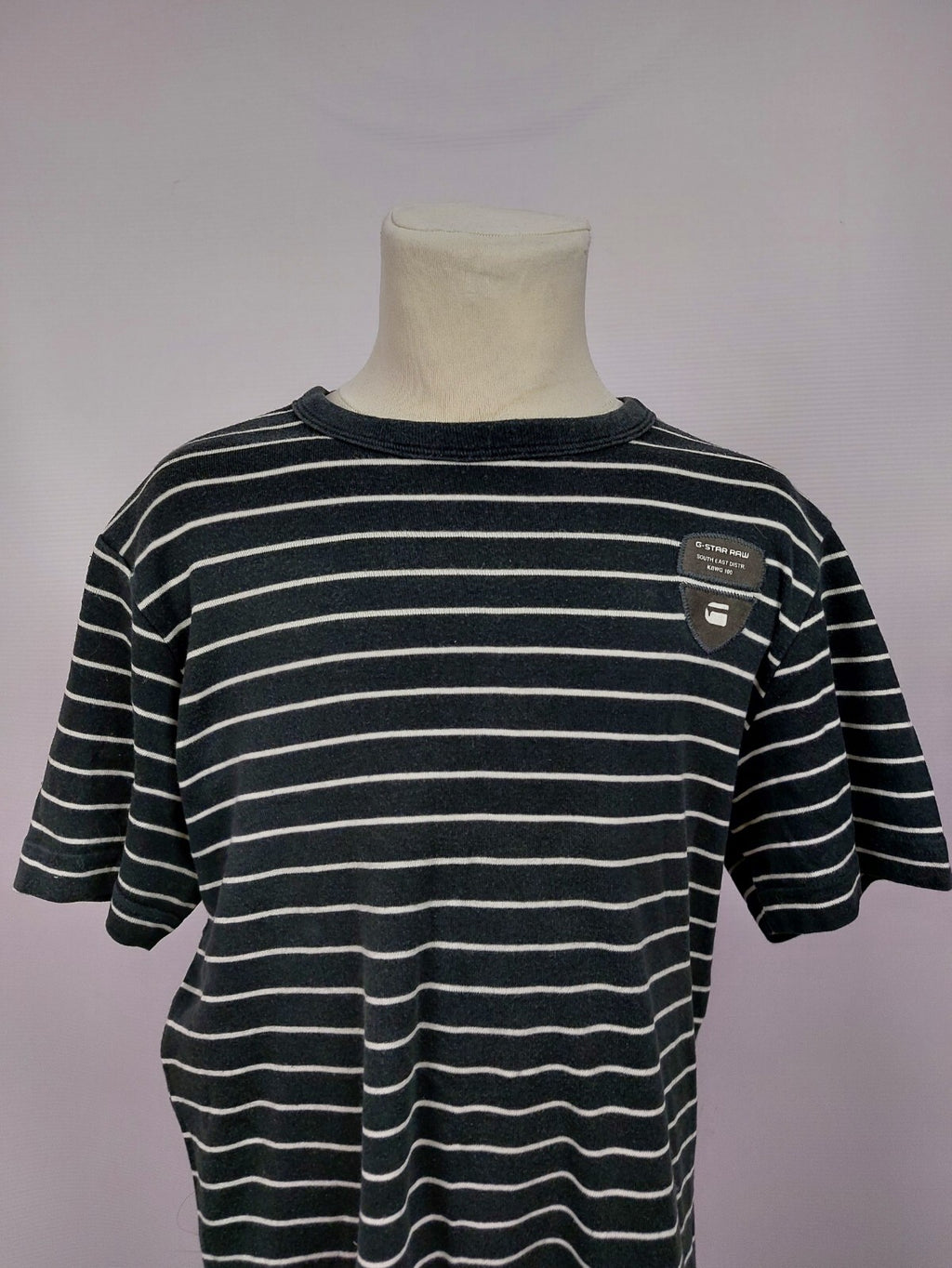 EK4921 Jungen T-Shirt von G-Star, schwarz/weiß gestreift, Gr. S (140/146)1