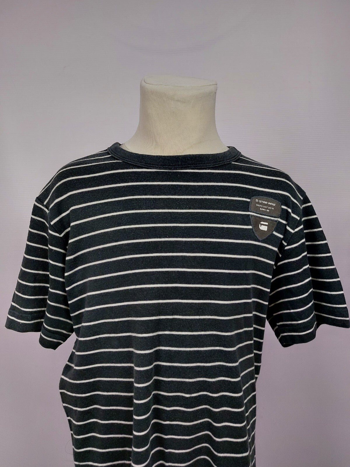 EK4921 Jungen T-Shirt von G-Star, schwarz/weiß gestreift, Gr. S (140/146)1
