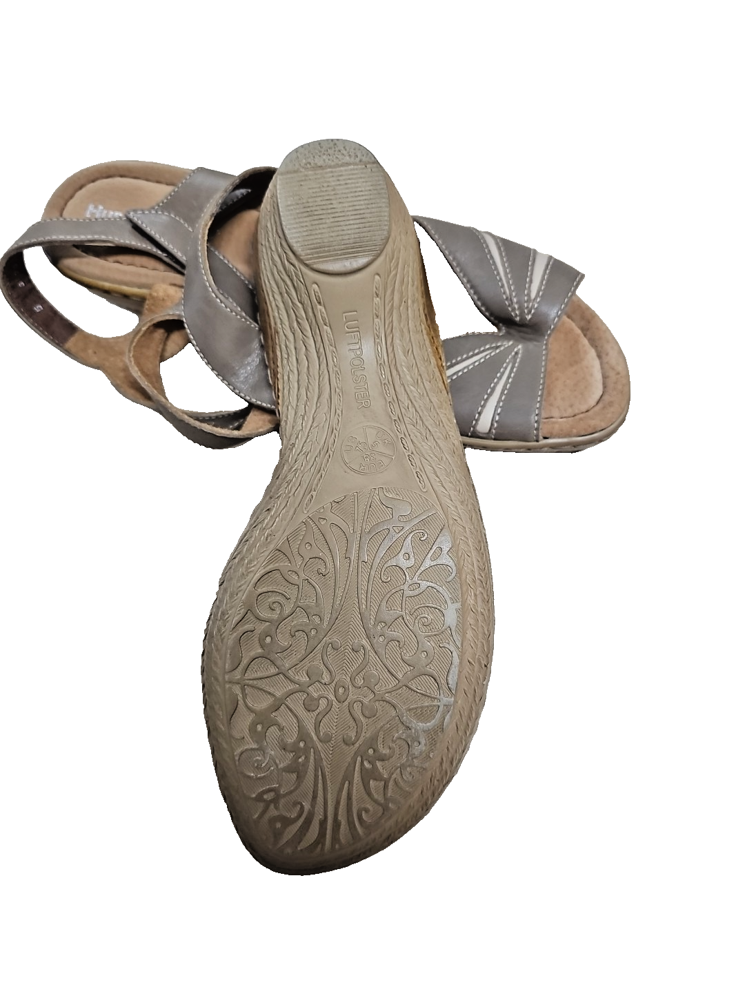 ES 29 Hush Puppies Sandale Echt Leder Beige Braun2