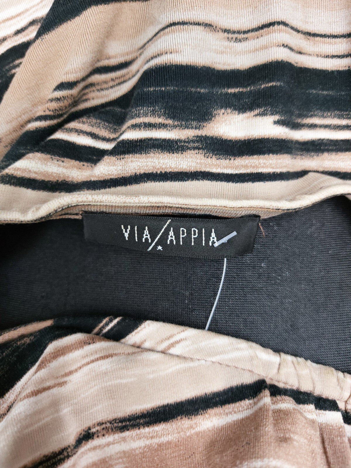 EK2383 Damen T-Shirt von Via Appia, beige/braun/schwarz, Gr. 386