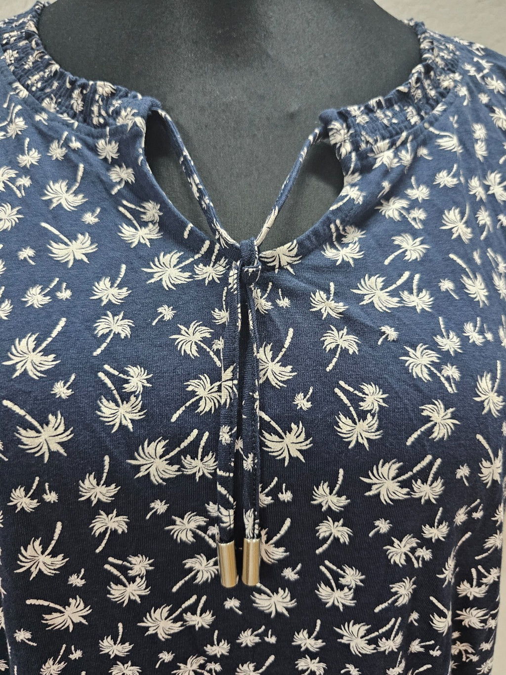 EK1903 Damen Shirt von Essentials by Tchibo, dunkelblau/weiß, Gr. 2XL2