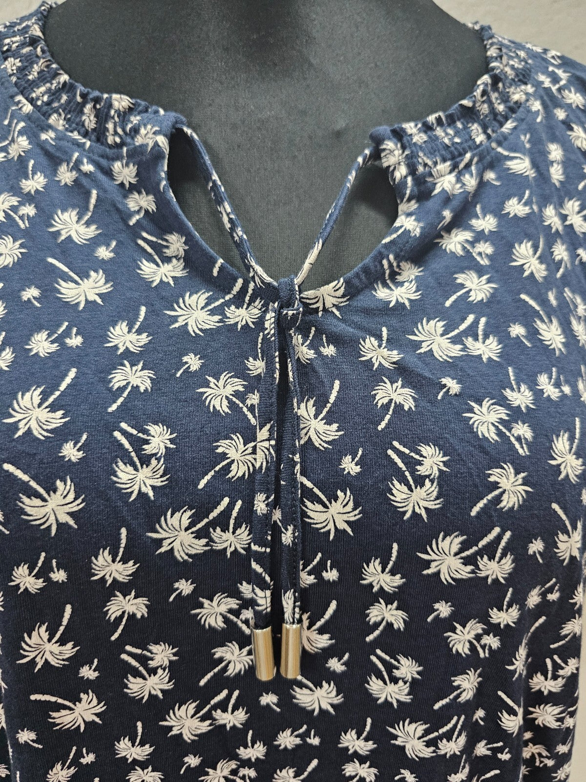 EK1903 Damen Shirt von Essentials by Tchibo, dunkelblau/weiß, Gr. 2XL2