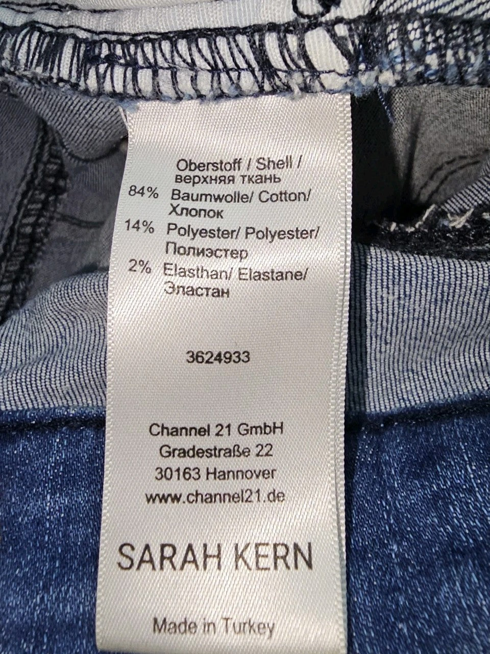 EK9927 Damen Jeans von Sarah Kern, blau, Gr.346