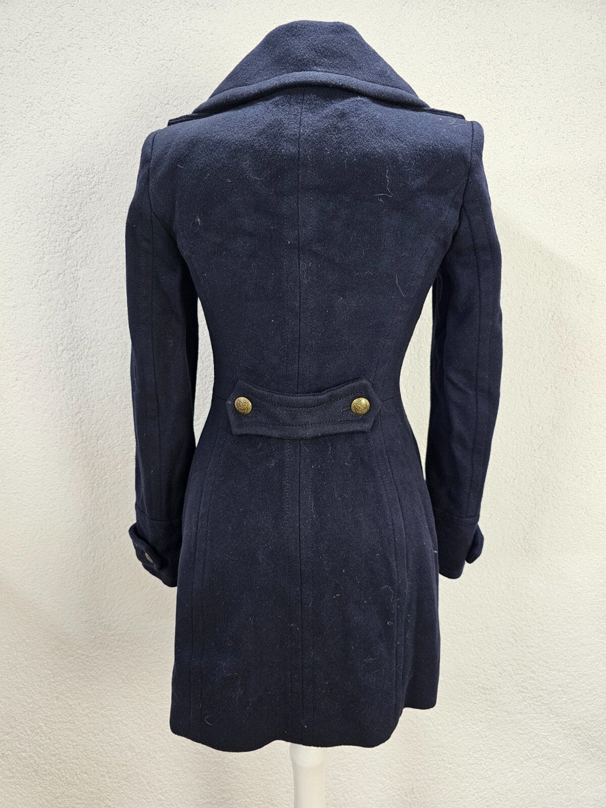 EK4541 Damen Mantel von Zara, dunkelblau, Gr. S4