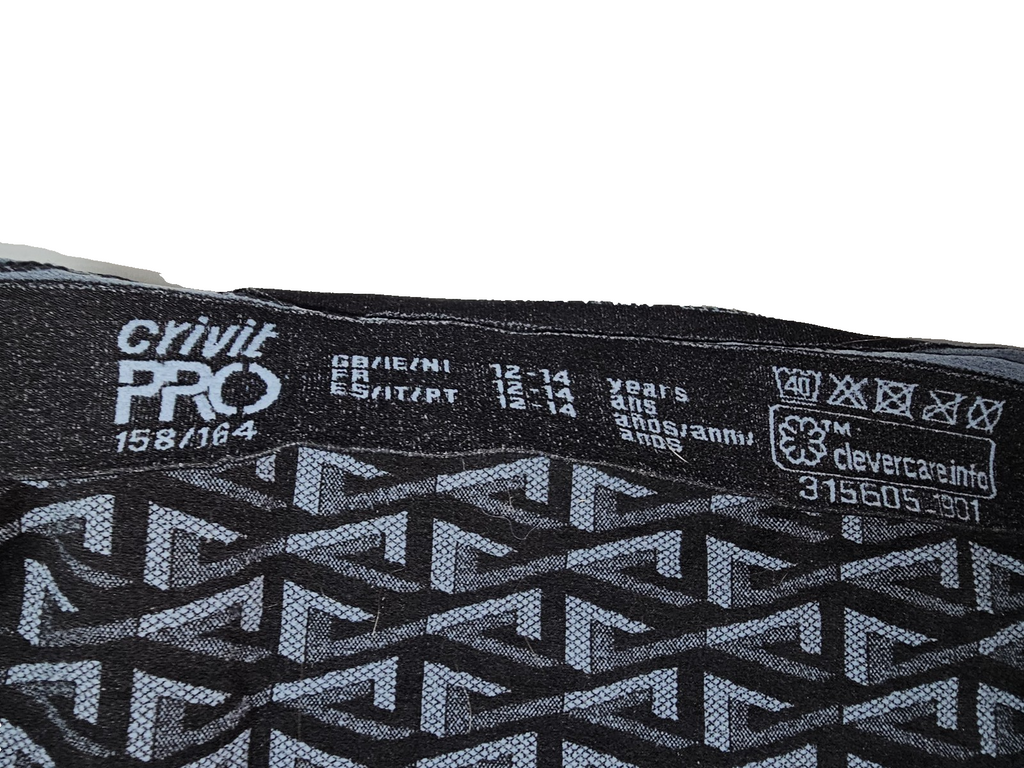 EB7608 Jungen Funktionsunterwäsche von Crivit Pro, schwarz, Gr.158/1643
