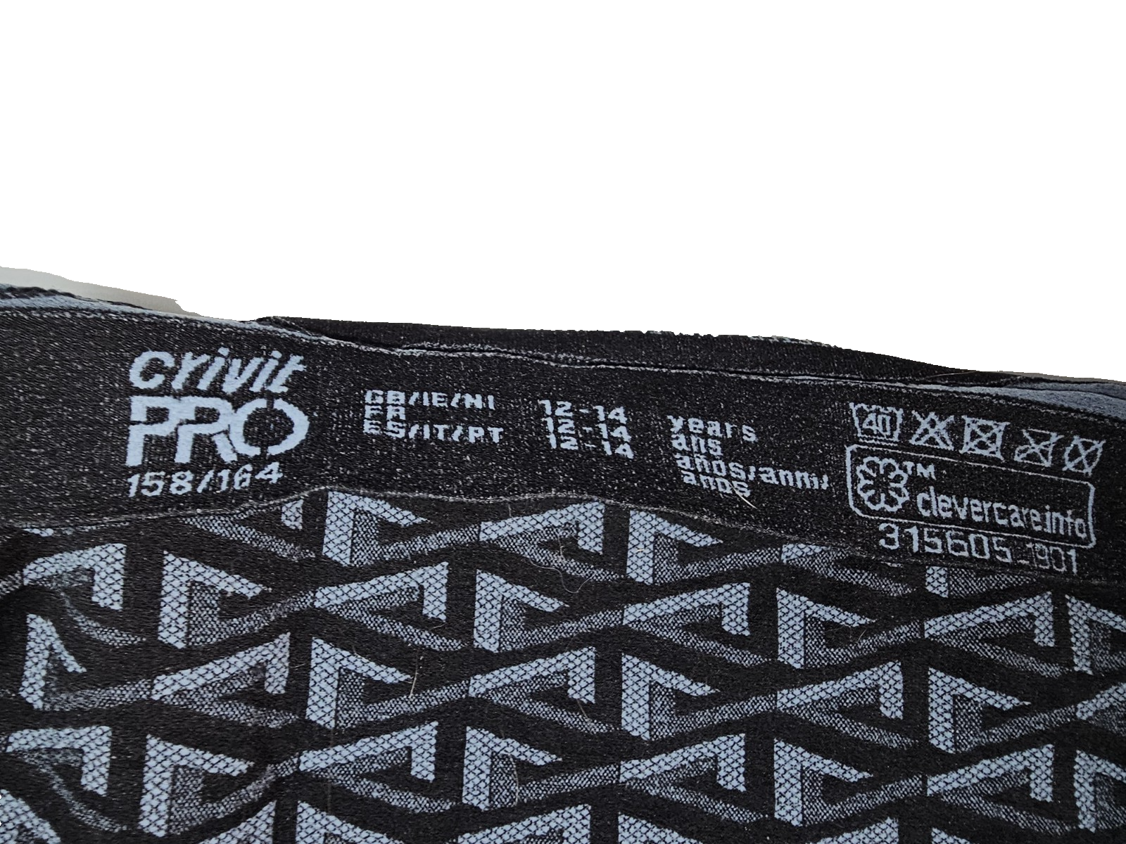 EB7608 Jungen Funktionsunterwäsche von Crivit Pro, schwarz, Gr.158/1643