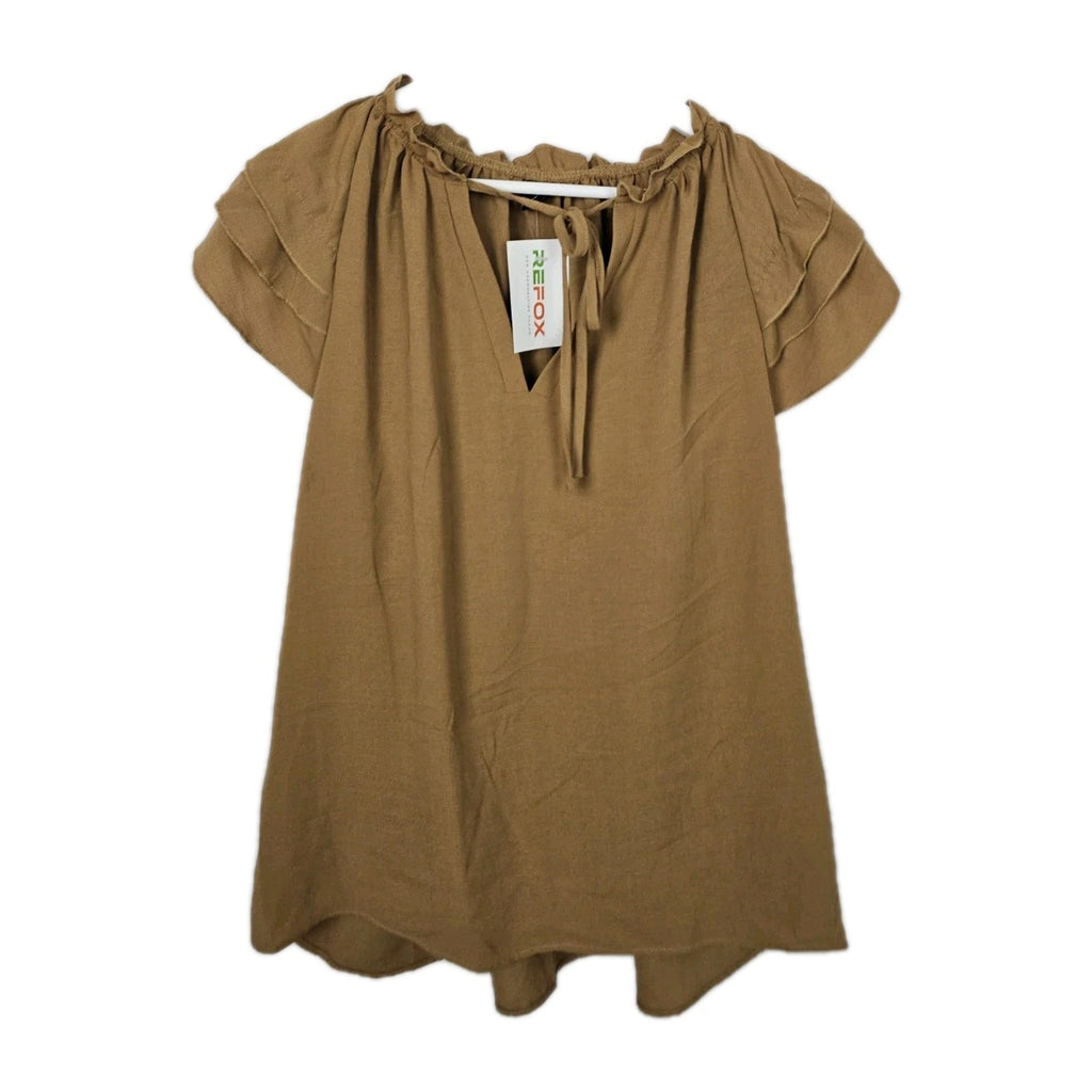 EK8919 Damen Bluse von Shein, Braun, Gr. XL0