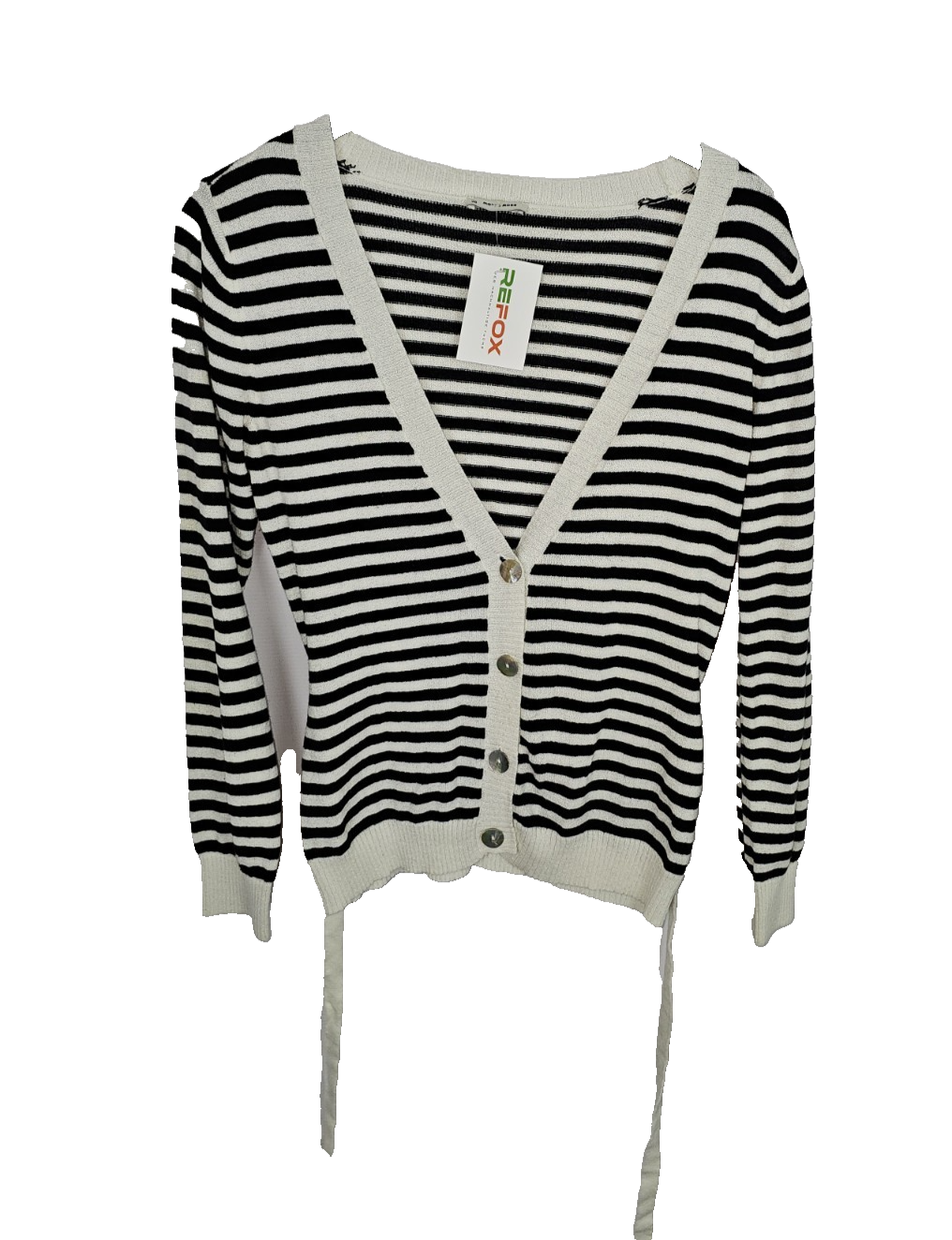 EK8184 Damen Strickjacke von More&More, Weiß-schwarz,  Gr. 381