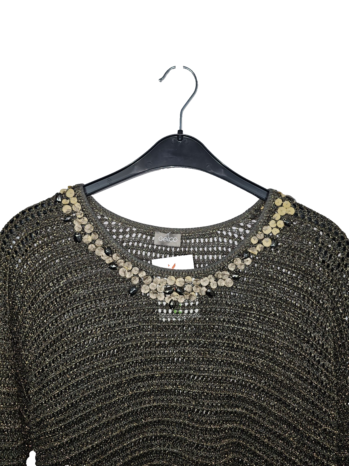 EK7589 Damen Pullover von Gelco, grün-gold, Gr.421