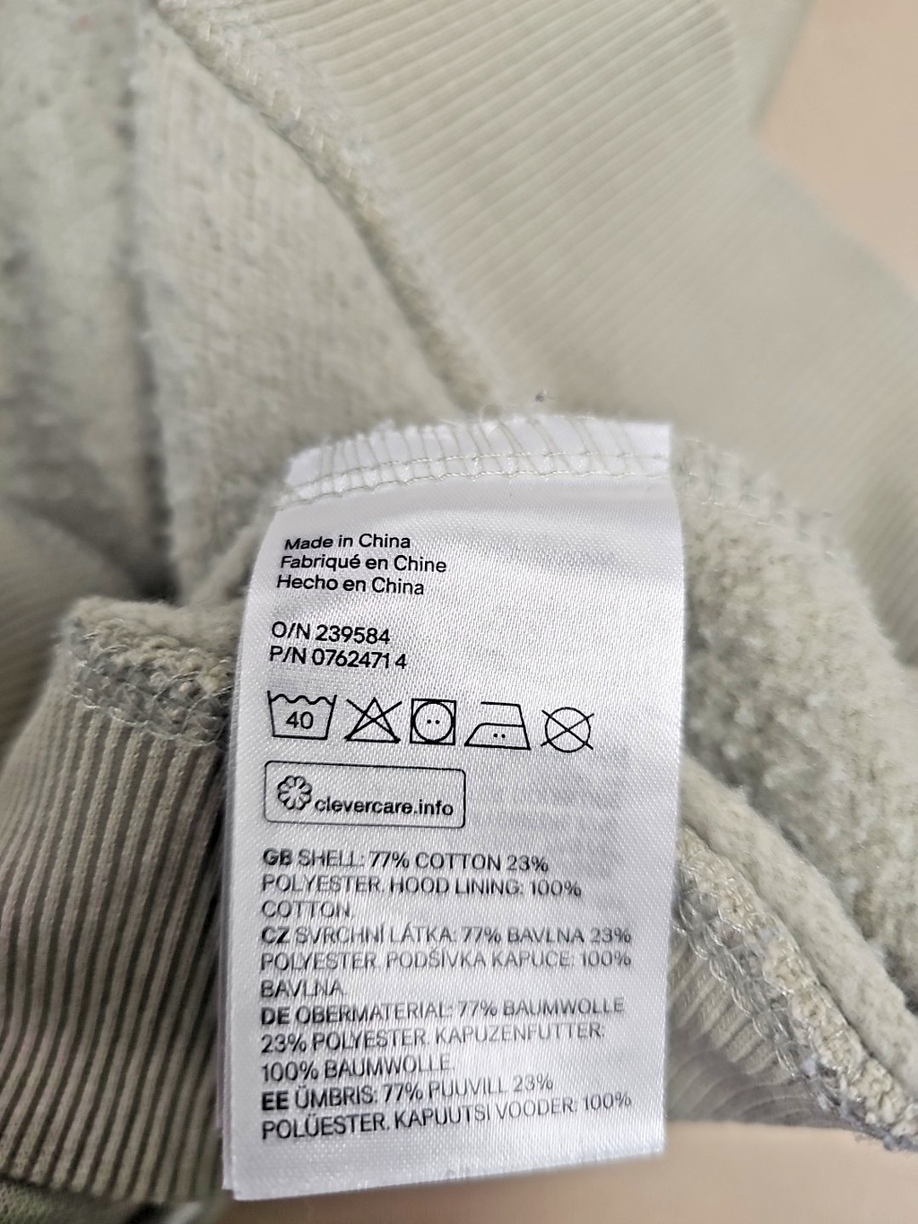 Damen Hoodie mit Kapuze Beige Gr S Ek 4264 Mickey Mouse H&M3