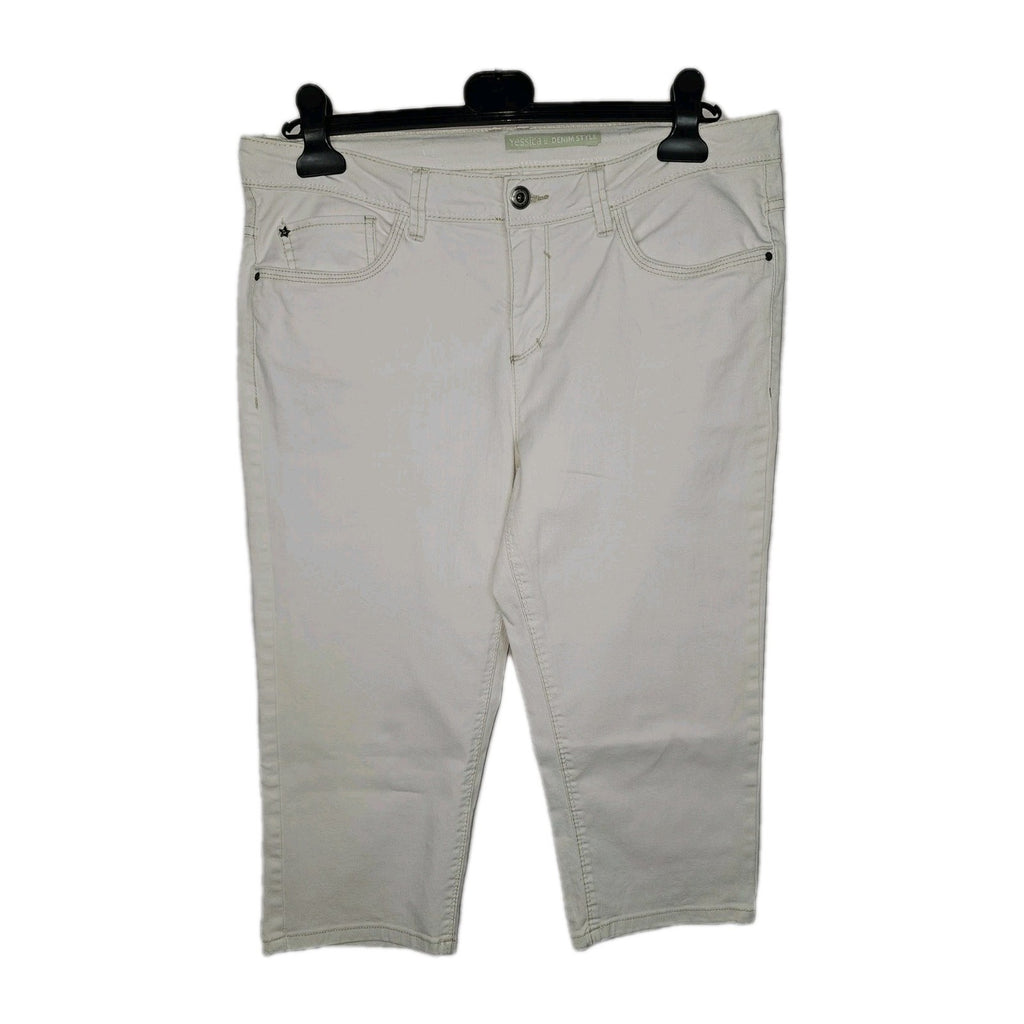 EK9859 Damen 3/4 Jeans von Jessica C&A, weiß, Gr.420