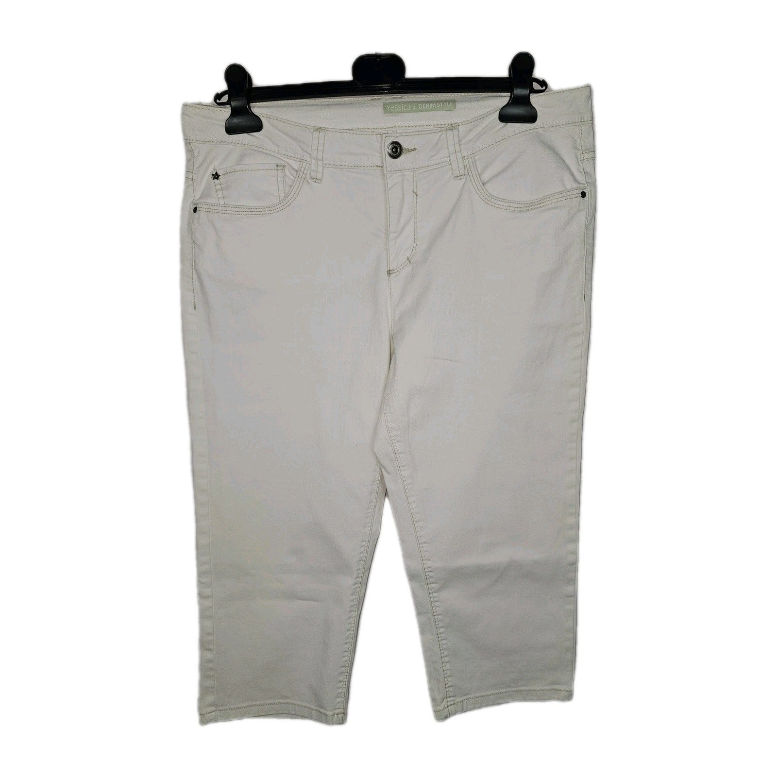 EK9859 Damen 3/4 Jeans von Jessica C&A, weiß, Gr.420
