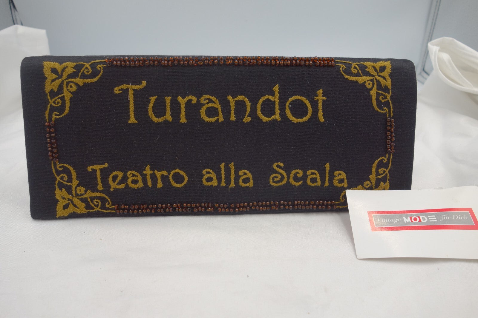 ES0178 Clutch, schwarz mit Aufschrift0