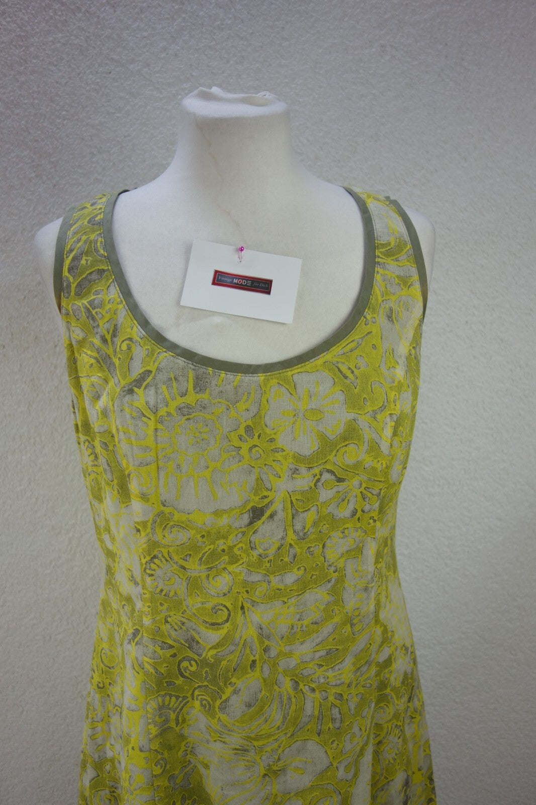 EK0552 Damen Kleid von Betty Barclay, gelb perlbeige gemustert, Gr.381