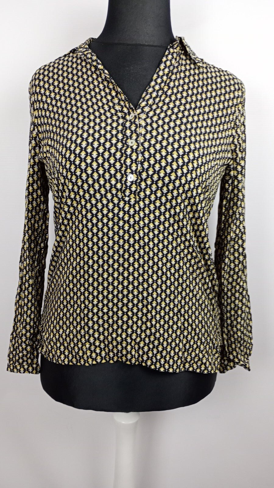 EK5211 Damen Bluse von More&More, schwarz-gelb, Gr.360