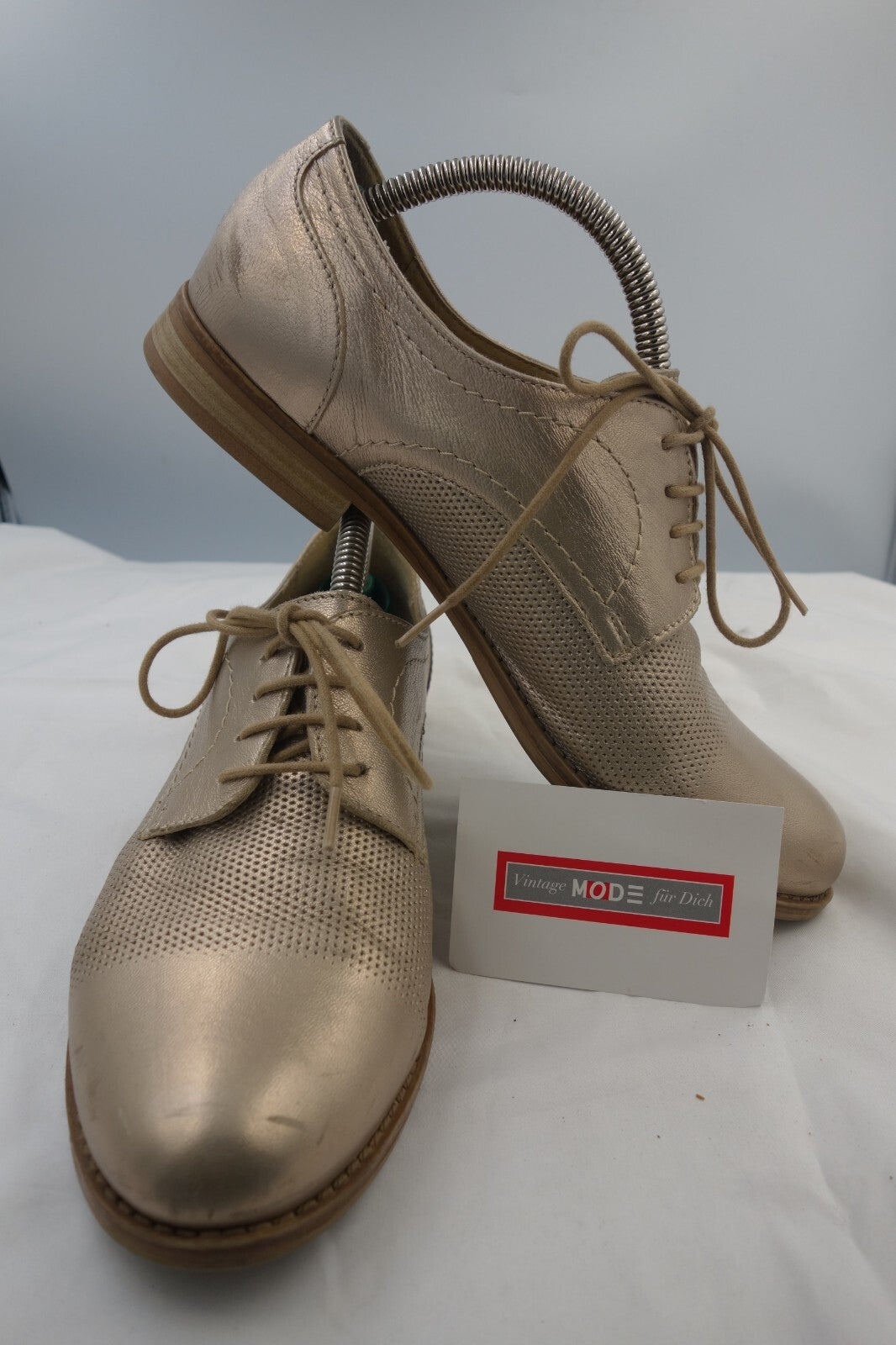 ES0358 Damen Halbschuhe von onmopiano, golden, Gr. 380