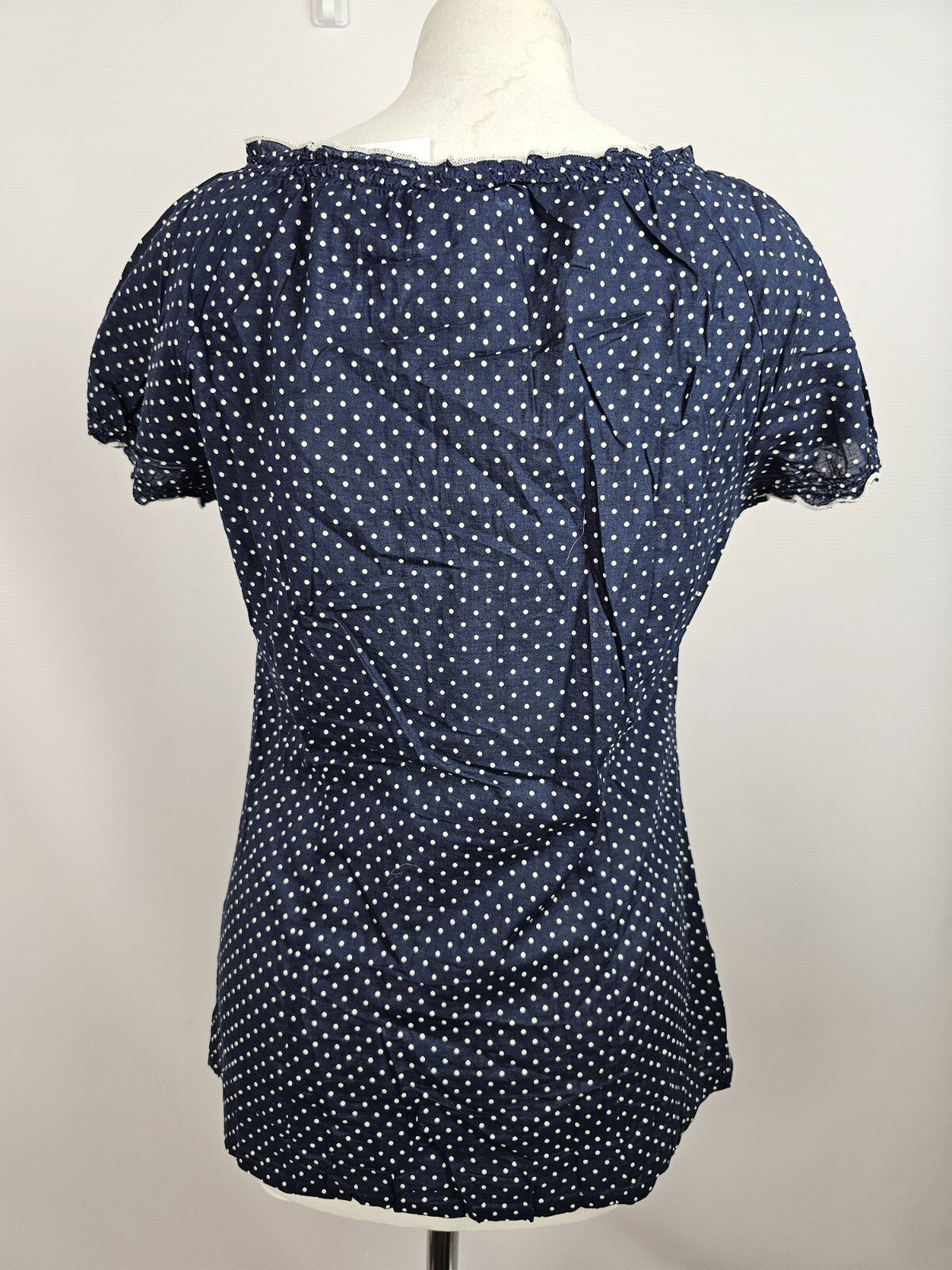 EK5481 Damen Bluse von Esprit, blau, weiß gepunktet, Gr. 364