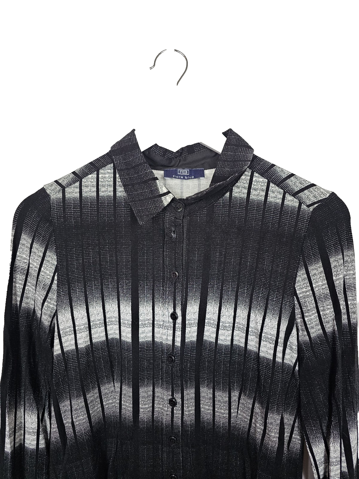 EK7166 Damen Bluse von Fiora Blue, Schwarz/weiß,  Gr.361