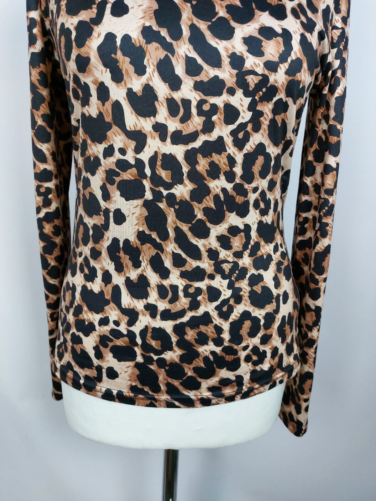EK4758 Damen Langarmshirt von SheIn, braun/schwarz, Gr. L5