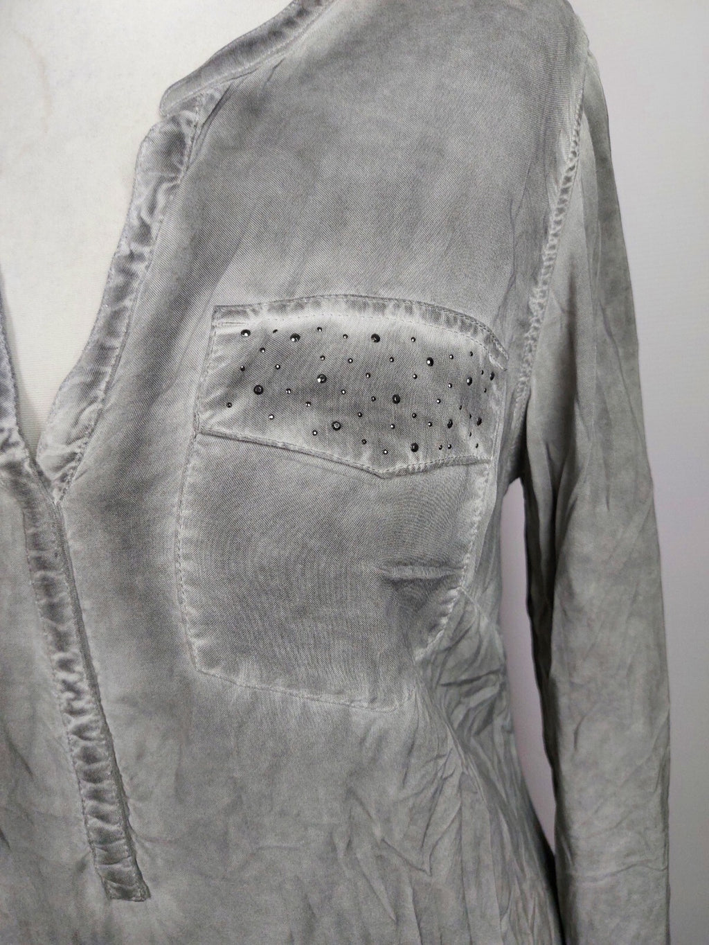 EK0484 Damen Bluse von Tom Tailor, grau, Gr. 363