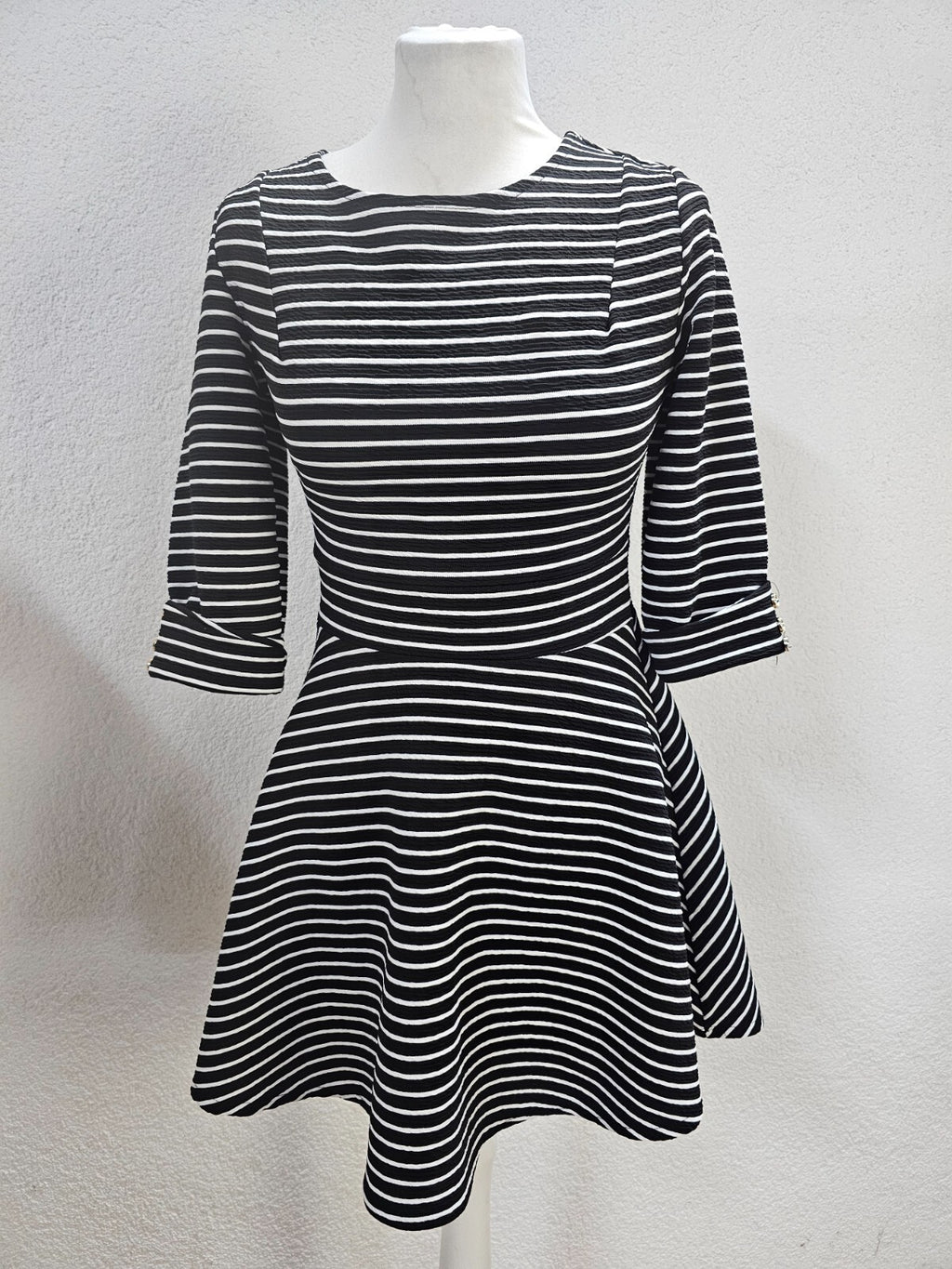 EK6259 Damen Kleid, schwarz-weiß, Gr.36/38 (nach Größentabelle)0