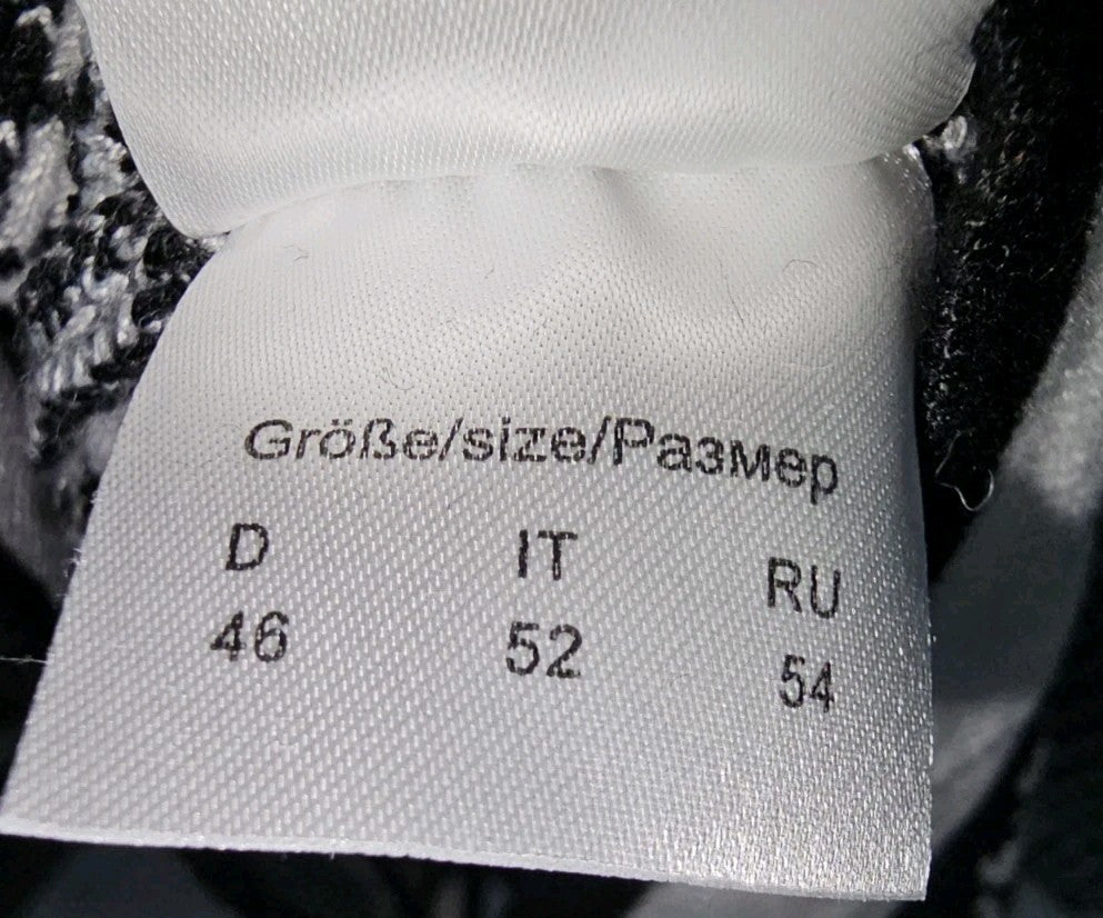 EK9392 Damen Strickjacke von Helena Vera, Schwarz/Weiß, Gr. 464