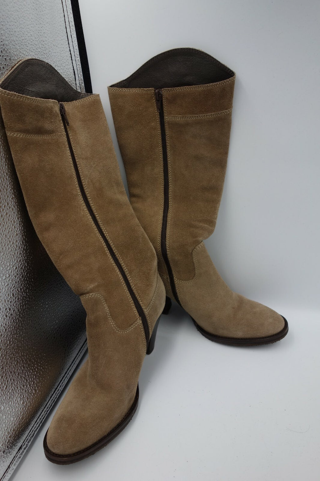 ES0137 Damen Stiefel, beigebraun in 360