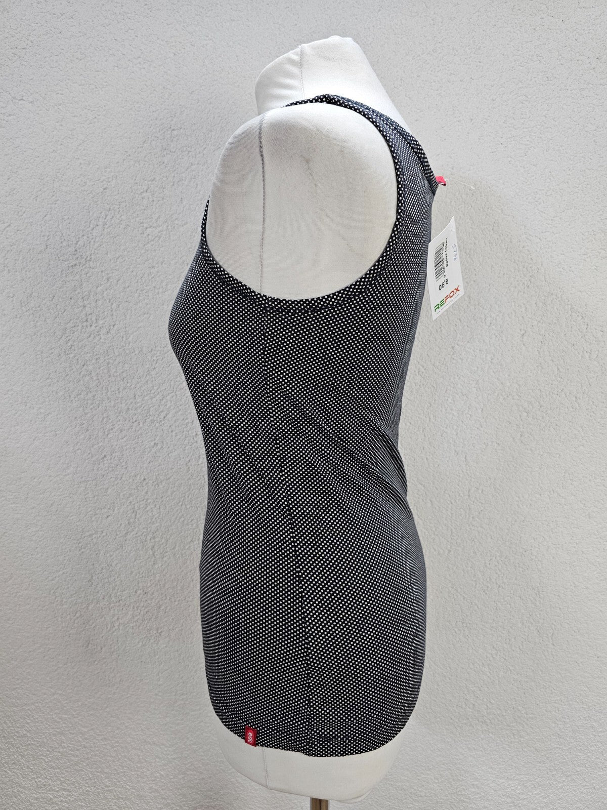 EK5756 Damen Top von edc, dunkelblau, weiß gepunktet, Gr. S2
