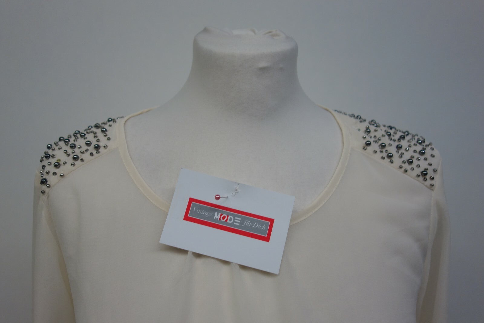 EK1553 Damen Bluse von Vero Moda, beige, durchscheinend, Gr. S1