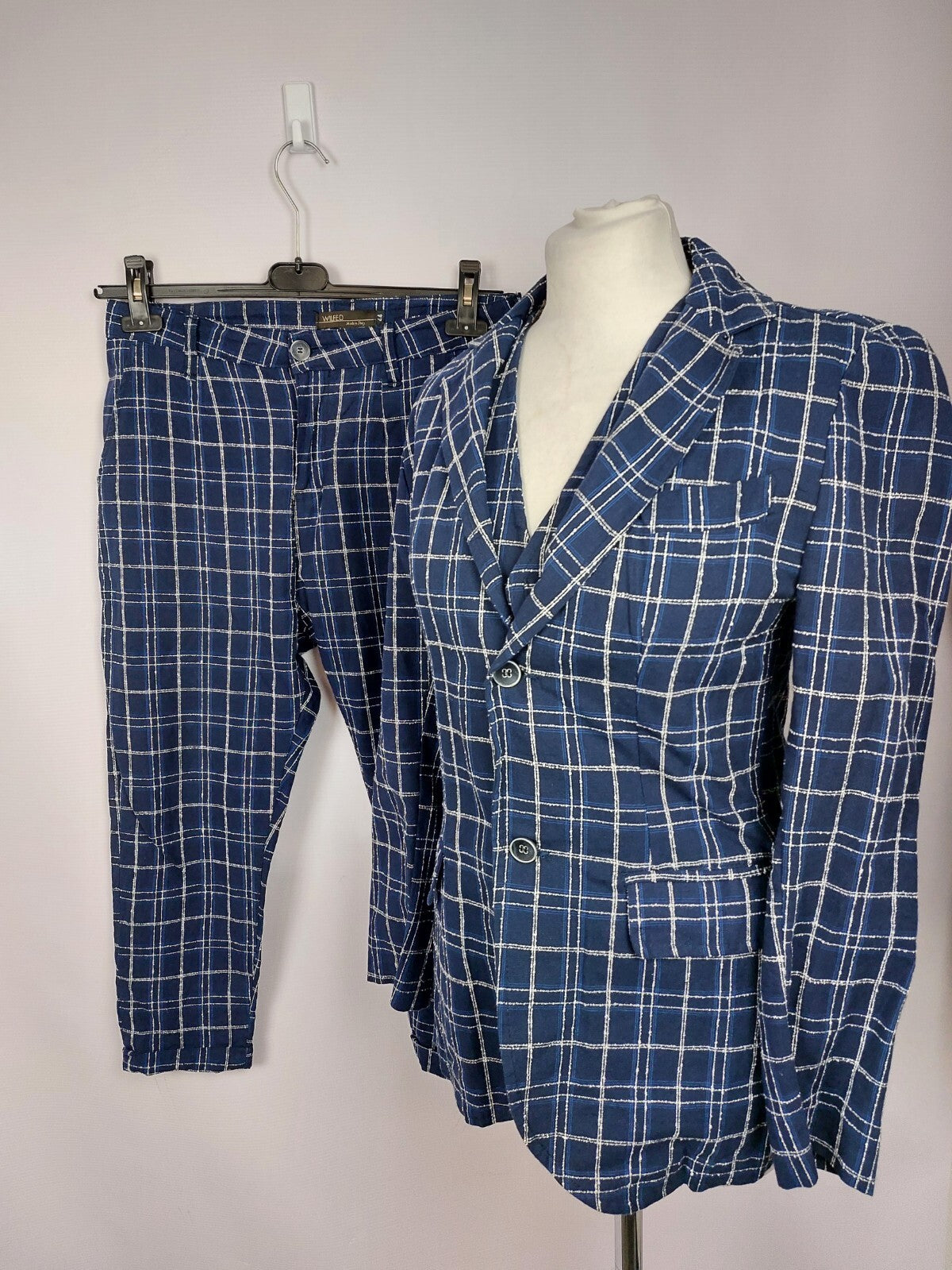 EK3860 Damen Set von Wilfed, blau/weiß kariert, Gr. S, 3 teilig0