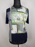 EK5729 Damen T-Shirt von Gollehaug, blau-weiß, Gr.420