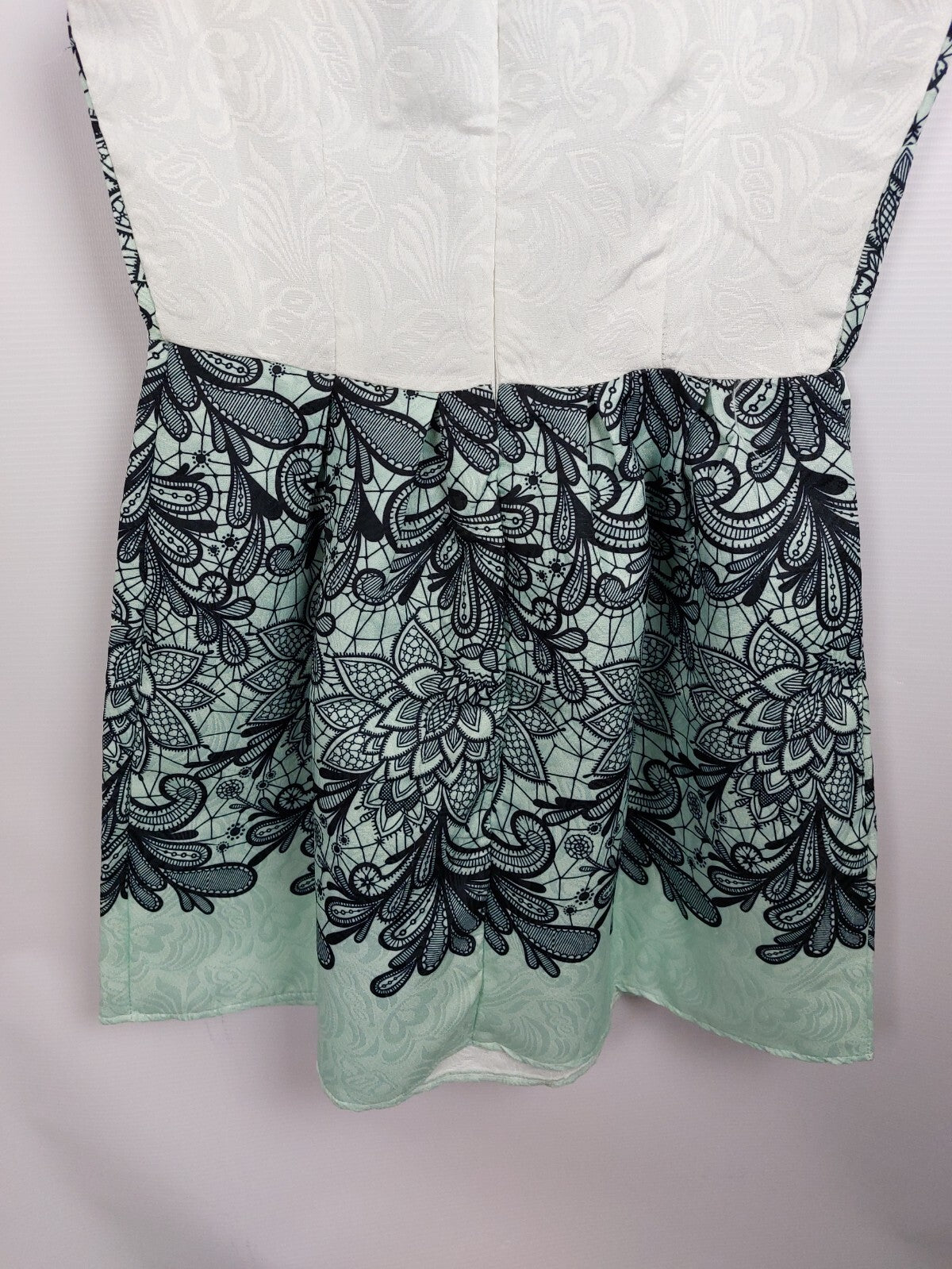 EK4645 Damen Kleid von Justyle, grün-weiß-schwarz, Gr.S6