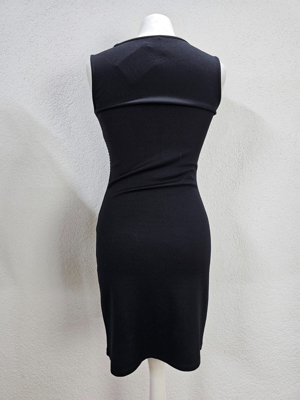 EK6067 Damen Kleid von MXO, schwarz/weiß/rot, Gr. S3
