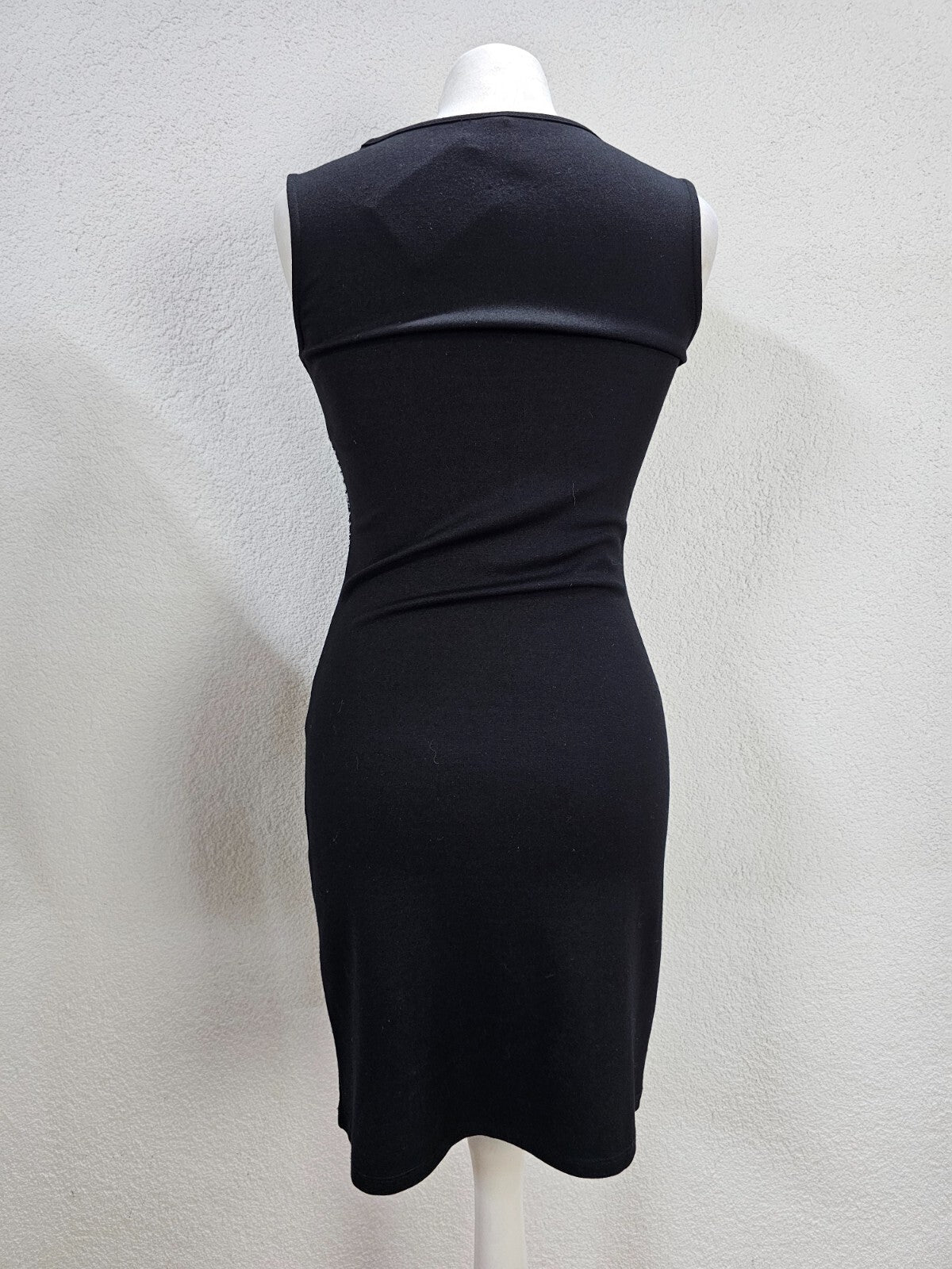 EK6067 Damen Kleid von MXO, schwarz/weiß/rot, Gr. S3