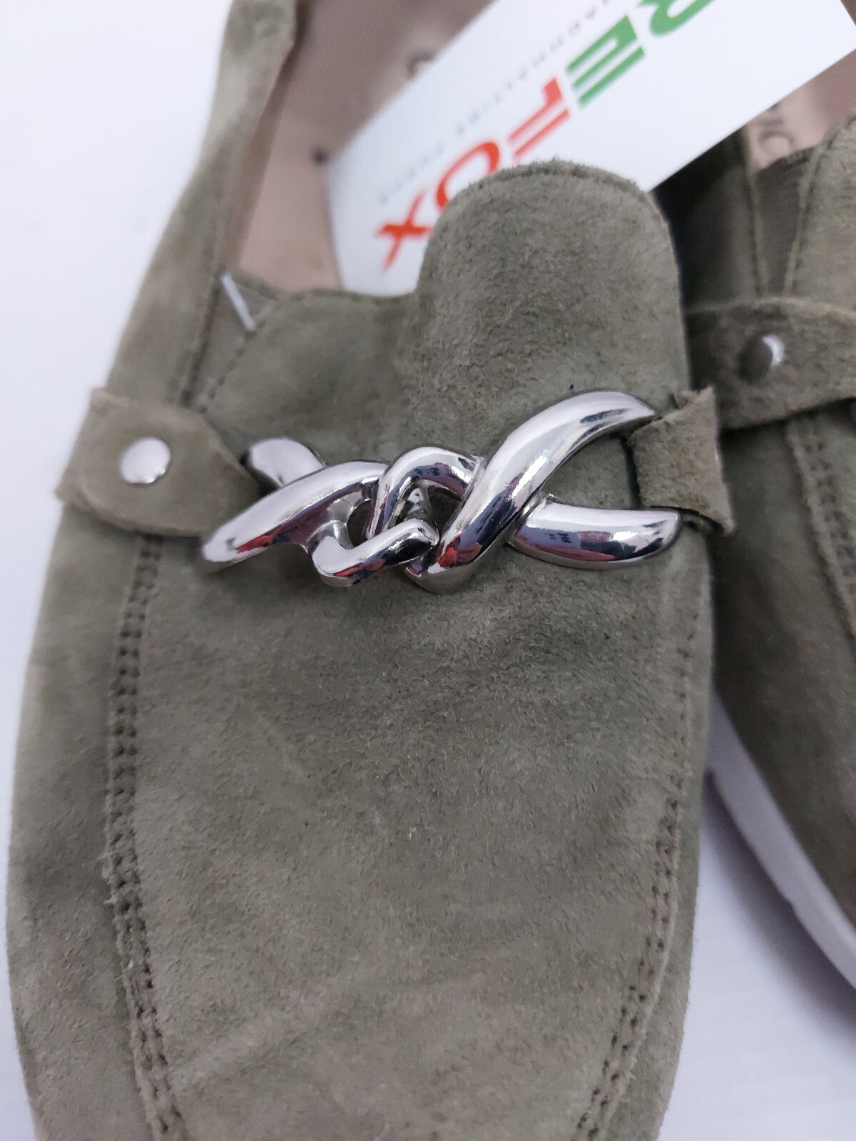 ES0696 Damen Halbschuhe von Caprice, blass olivgrün, Gr. 365