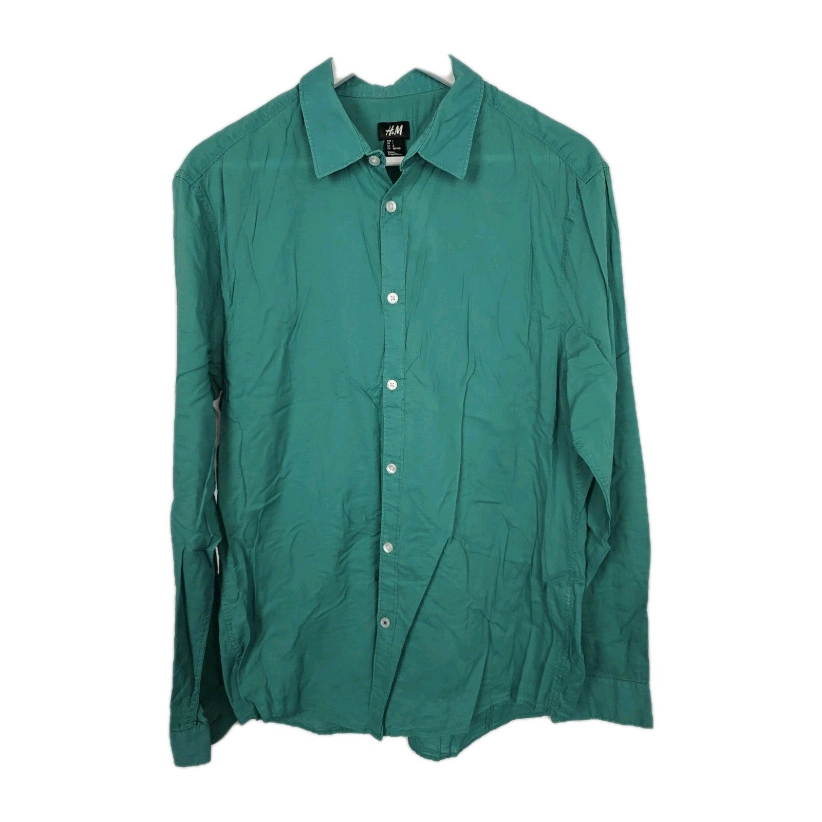 EK8774 Herren Hemd von H&M, grün, Gr.L0