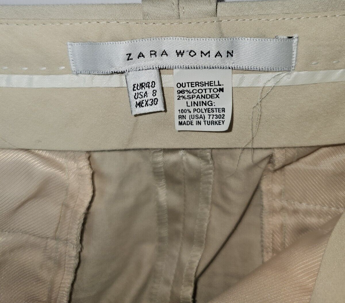 EK6802 Damen Hose von Zara, beige, Gr.403