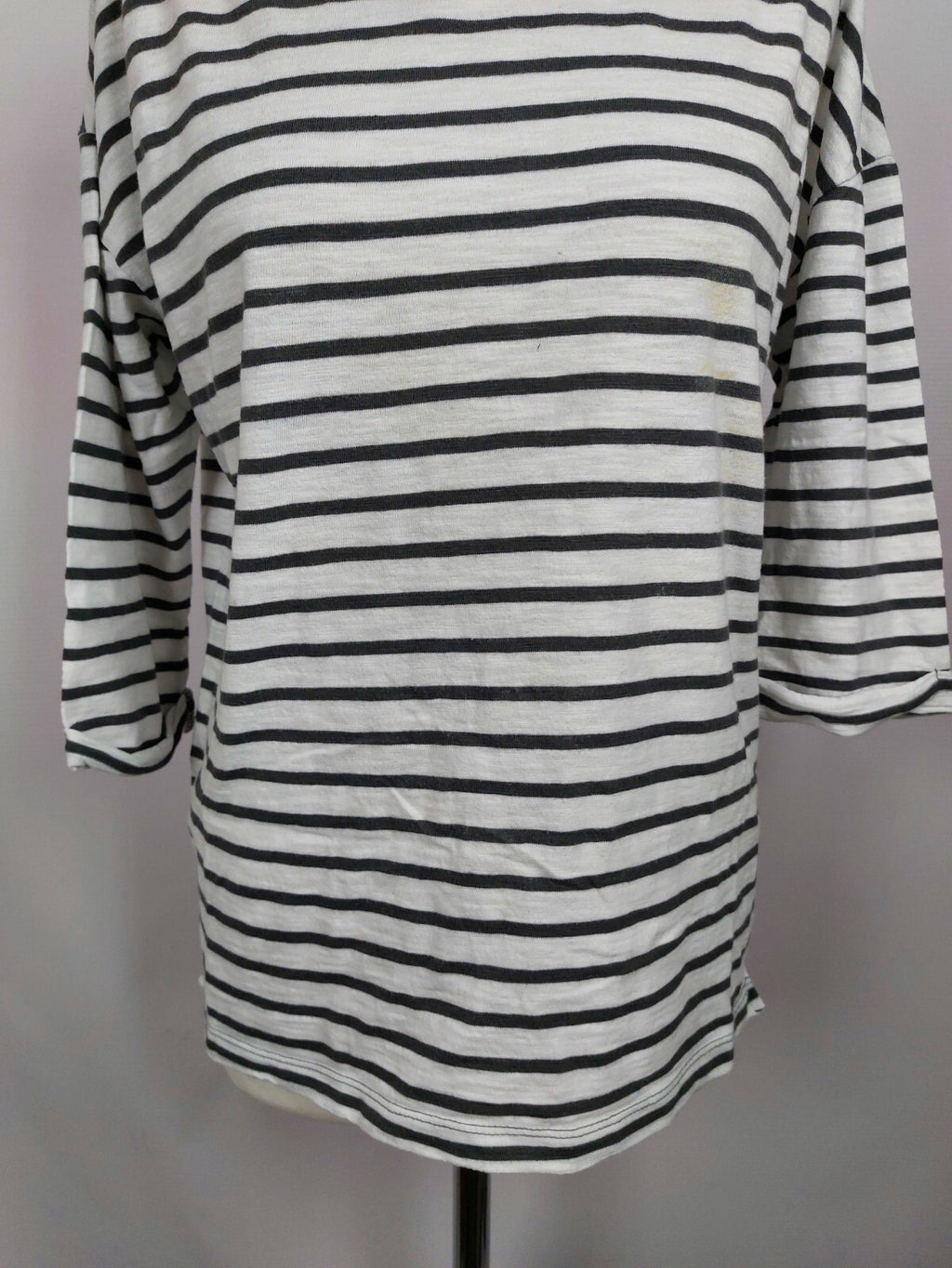 EK5014 Damen Shirt von Esprit, weiß/grau gestreift, Gr. M2