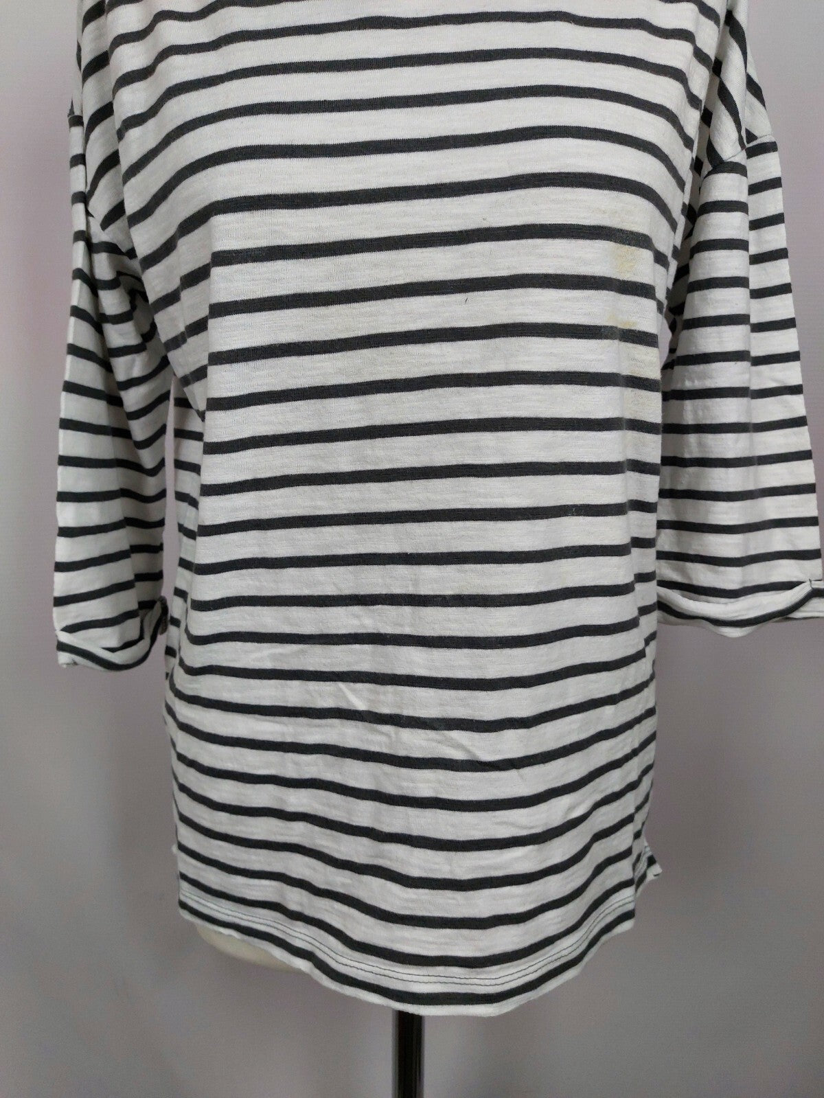 EK5014 Damen Shirt von Esprit, weiß/grau gestreift, Gr. M2