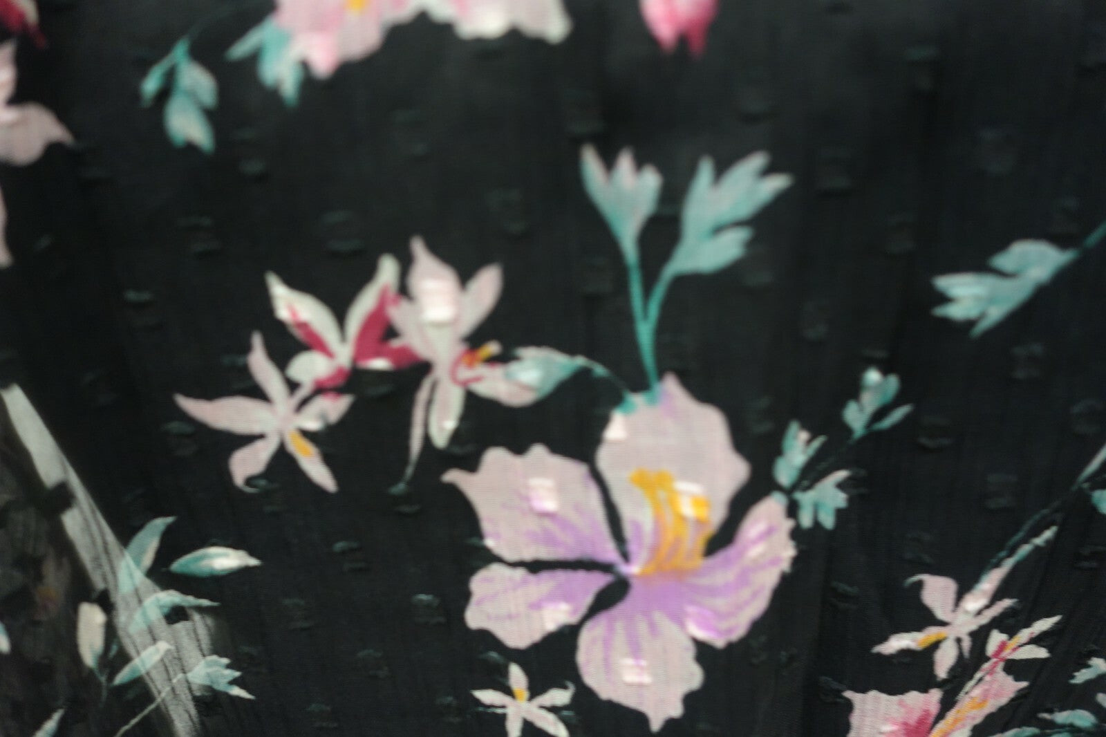 Tolles Bluse von Tally Weijl geblühmt schwarz Gr xL E10362