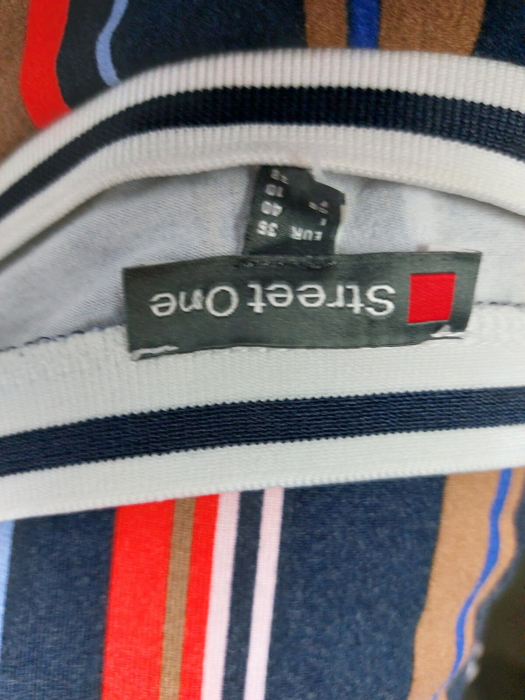 EK4111 Damen Shirt von Street One, blau-orange, Gr.364