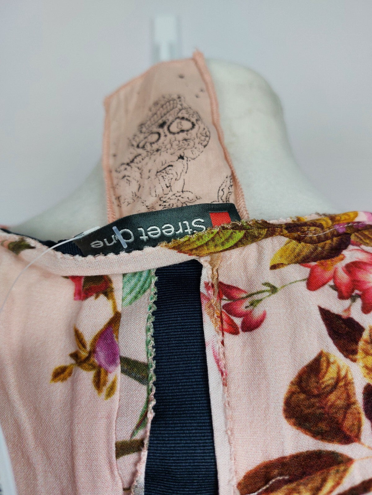 EK5133 Damen Bluse von Street One, rosa mit Blumen, Gr. 344