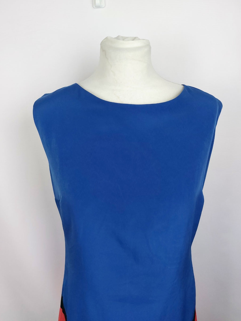 EK5049 Damen Kleid von ayhan, blau/rot, Gr. XL (fällt kleiner aus)1