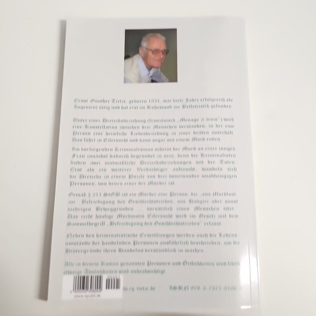 EB2242 Verdacht im Dreieck- Kriminalroman, von Ernst- Günther Tietze 1