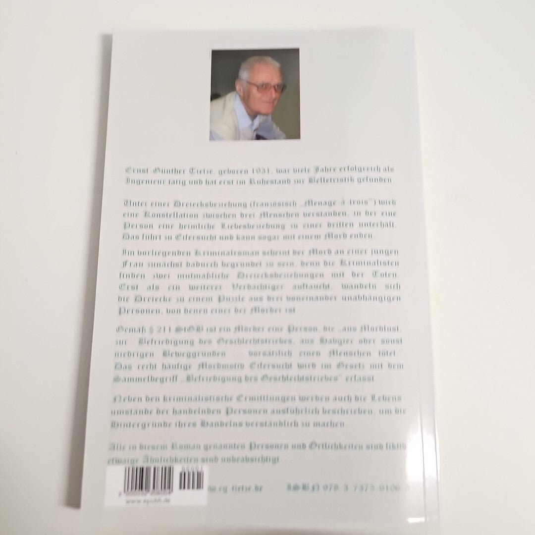 EB2242 Verdacht im Dreieck- Kriminalroman, von Ernst- Günther Tietze 1