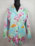 EK5434 Damen Jacke, blau mit Blumen, Gr. 480