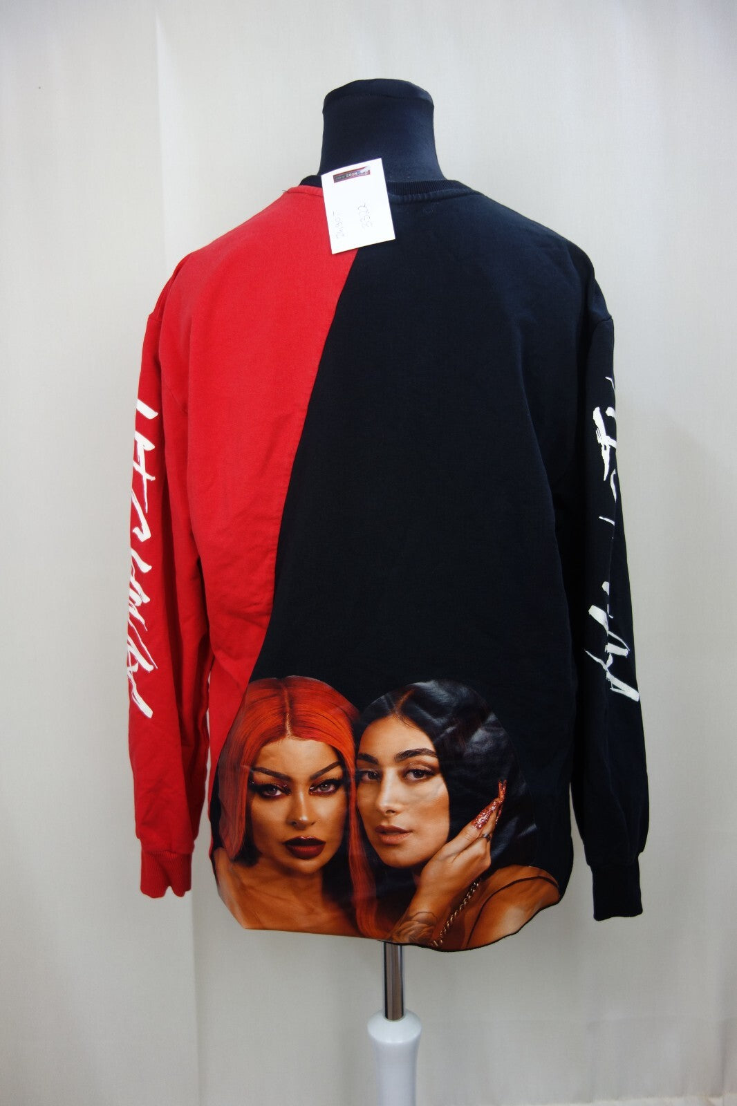 EK3322 Damen Pullover, schwarz - rot, Gr.L2