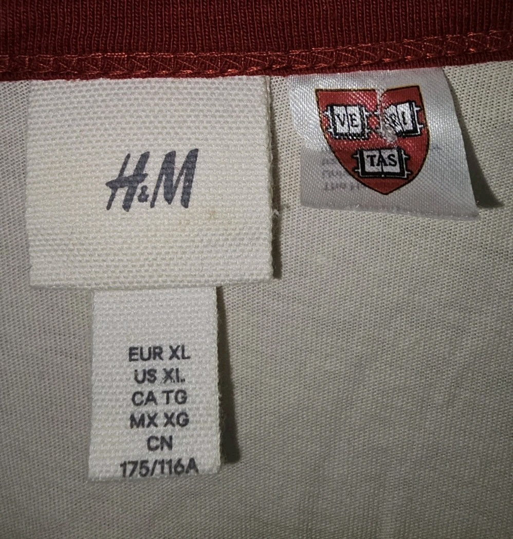 EK8780 Damen T-Shirt von H&M, beige-rot, Gr.XL1