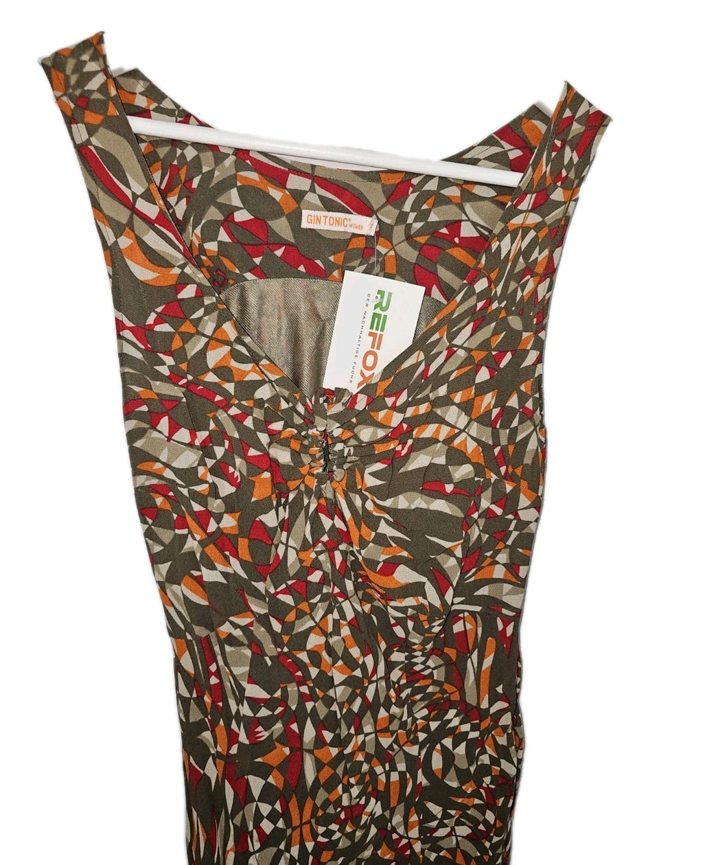 EK6298 Damen Kleid von Gin Tonic, Orange/Grün, Gr. 361