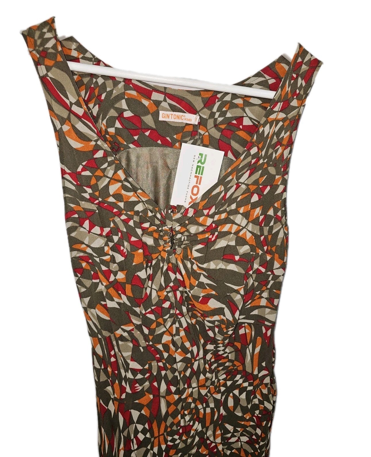 EK6298 Damen Kleid von Gin Tonic, Orange/Grün, Gr. 361